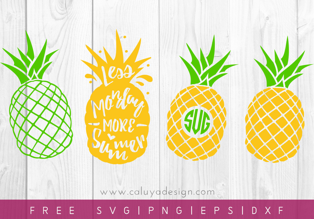 Pineapple svg & png, svg free download, svg for cricut design silhouette, summer svg, monogram svg, fruit svg, beach svg, hello summer svg, tropical svg, sea svg, good vibes svg. Free Pineapple Svg Png Eps Dxf By Caluya Design