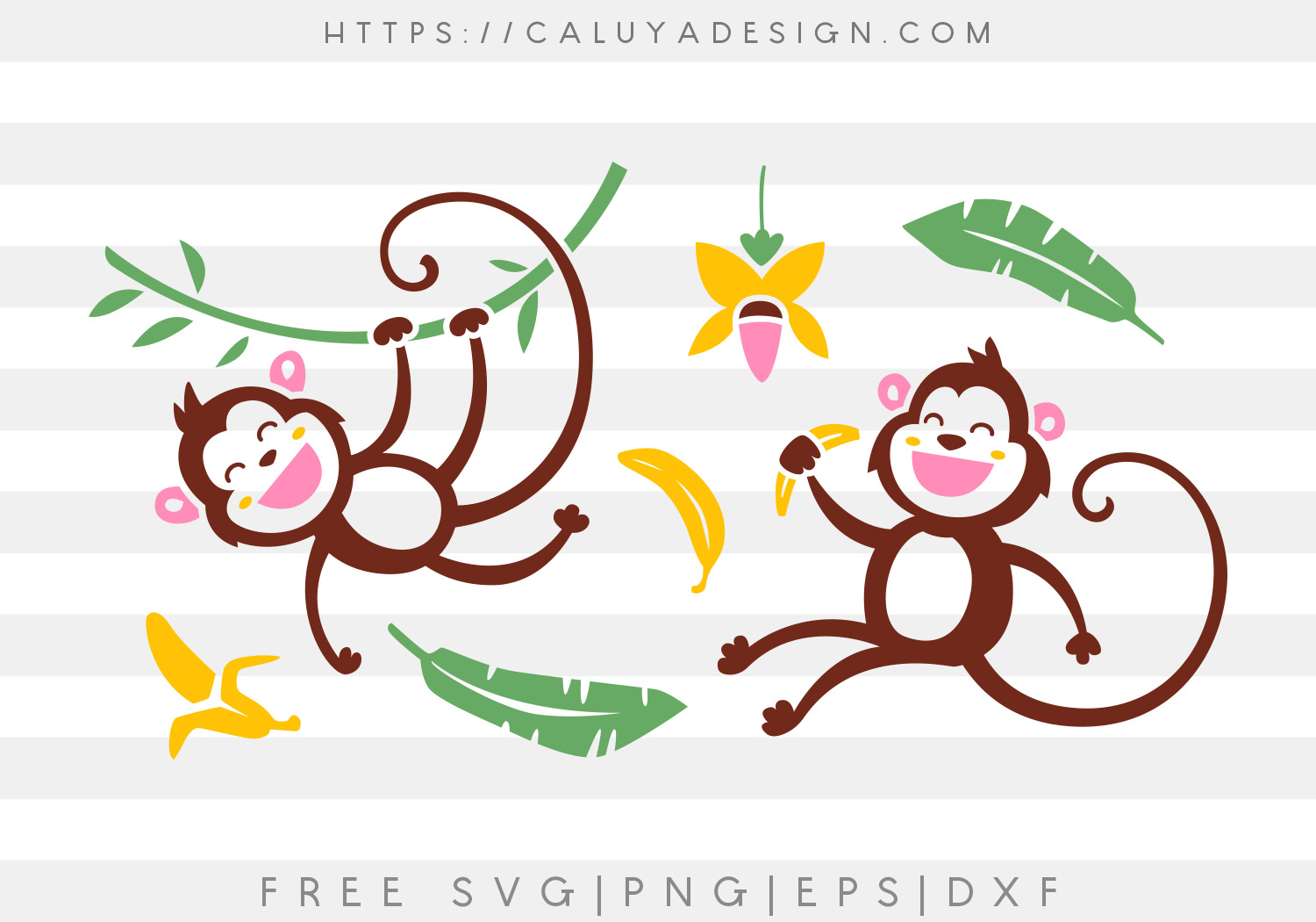 Download free svg files for your next diy project. Free Cute Jungle Monkey Svg Png Eps Dxf By Caluya Design
