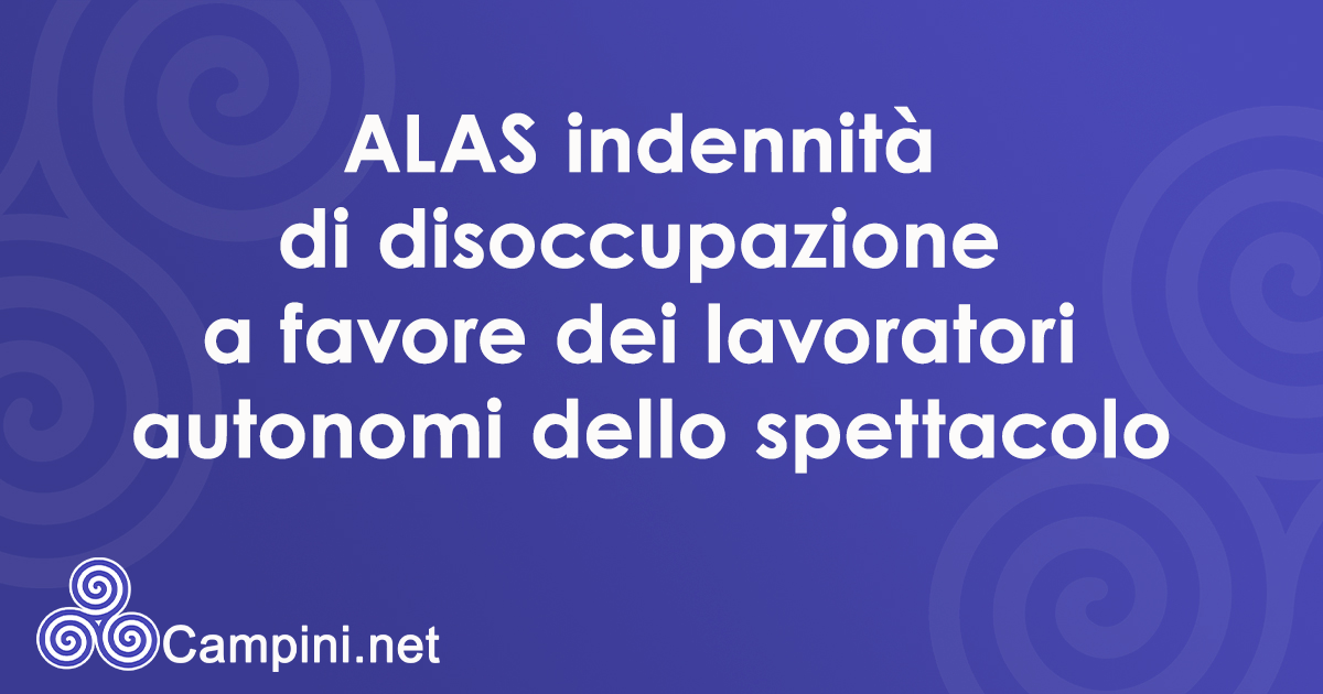 Alas Indennità Di Disoccupazione A Favore Dei Lavoratori Dello Spettacolo