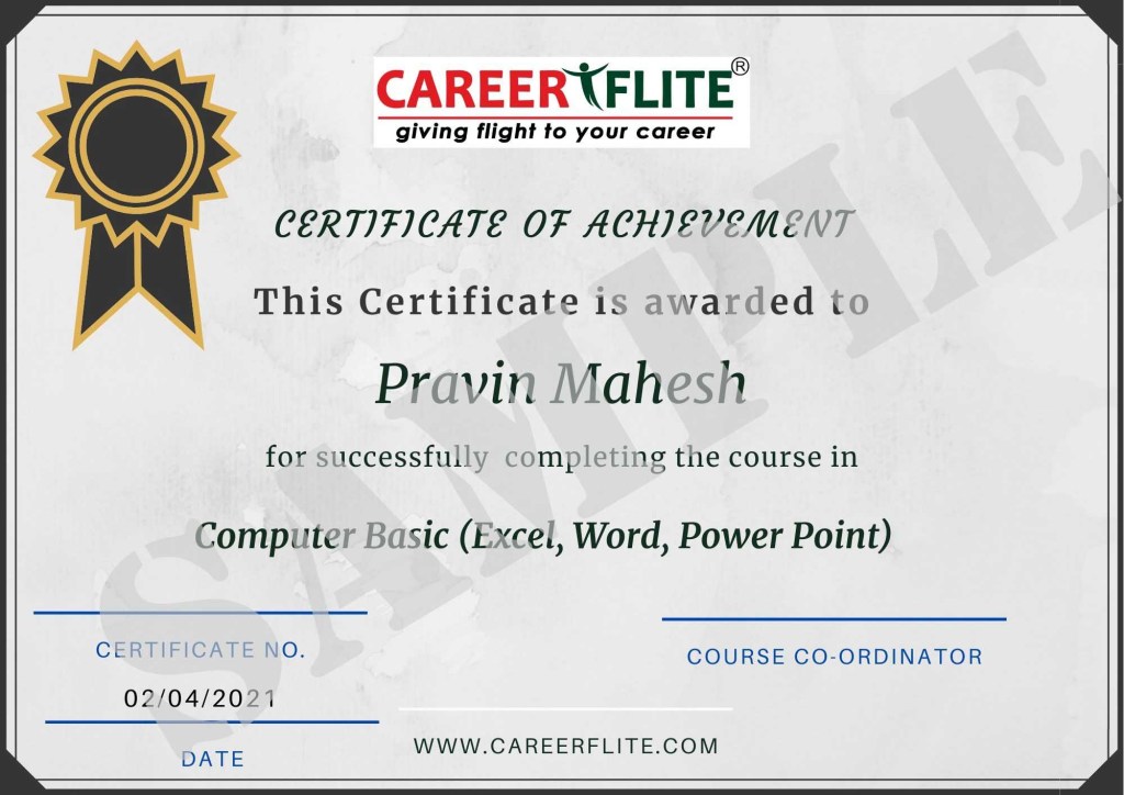 Online MS Office Course, Basic Computer Online Course Career Flite