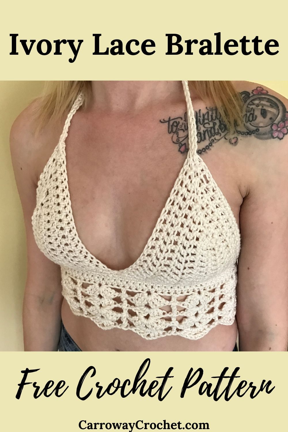 Hello there, thank you for visiting on the cutting floor today. Free Crochet Bralette Pattern The Ivory Lace Bralette Carroway Crochet