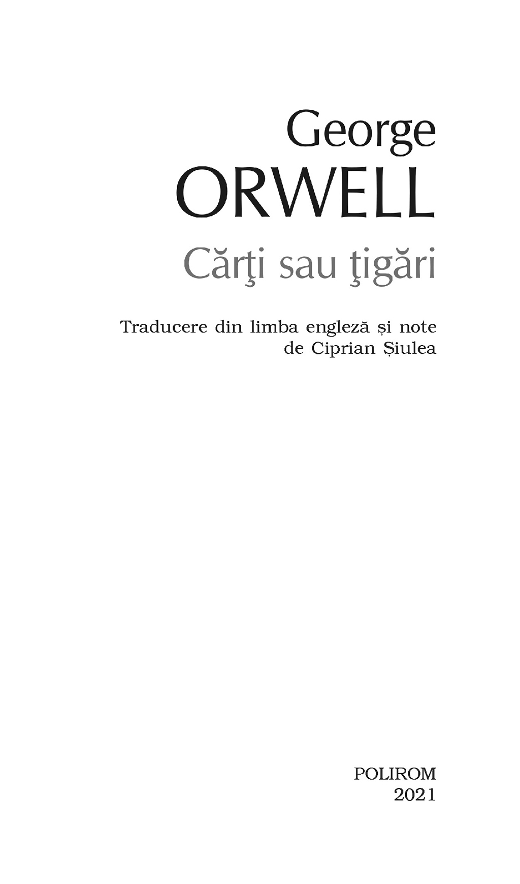 Carti Sau Tigari George Orwell