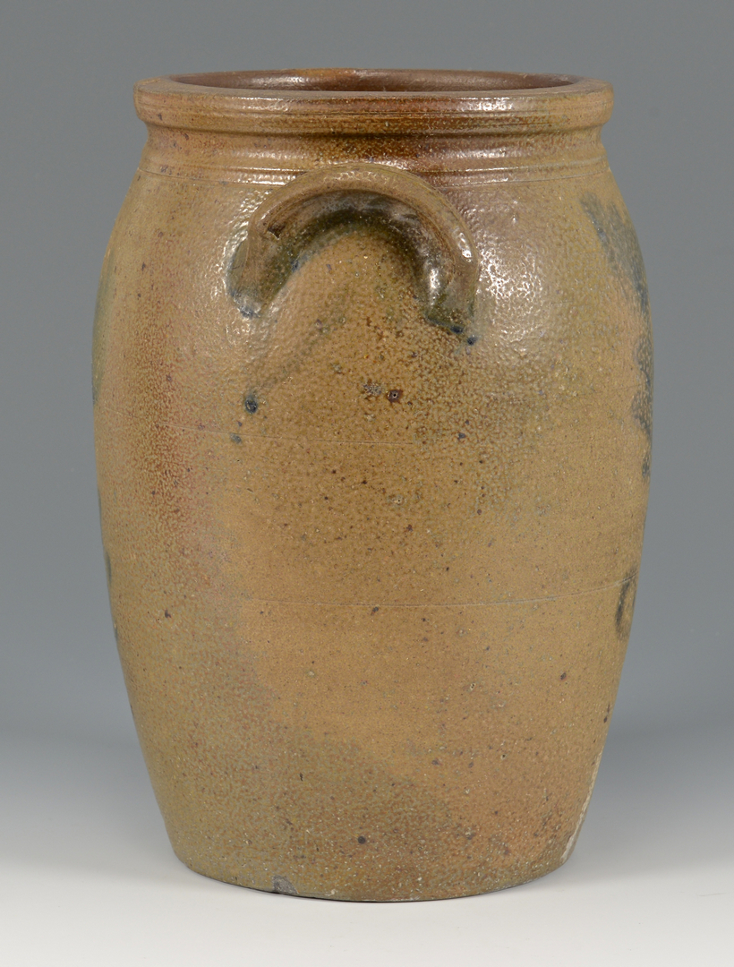 Our neighbors have a chicken coop, which is routinely raided by coyotes that wander south from the surp. Lot 146: East TN Decker Stoneware Jar, Cobalt Flowers