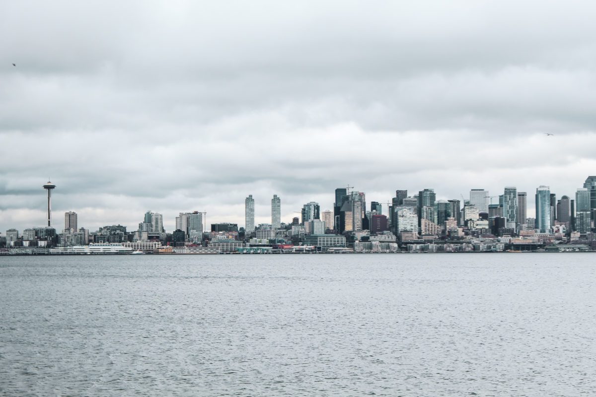 seattle skyline from the west bank