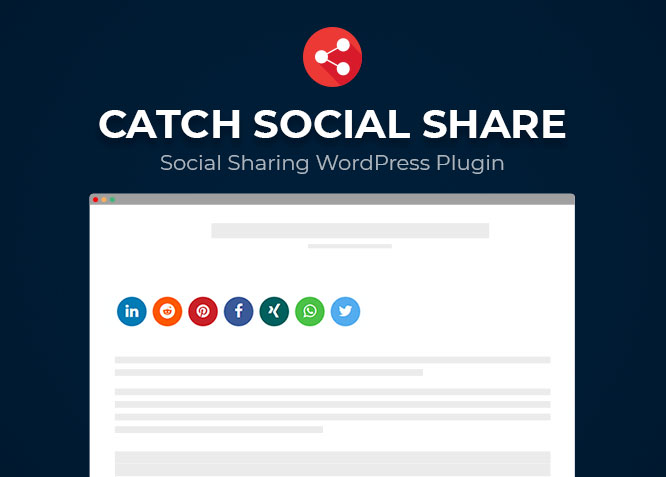 A fast and lightweight social sharing plugin for wordpress that won't slow down your site. Catch Social Share Plugin Add Social Sharing Buttons To Your Website
