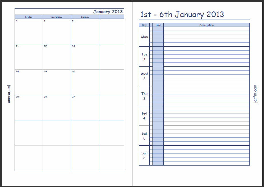 weekly calendar page 3 calendar template 2019