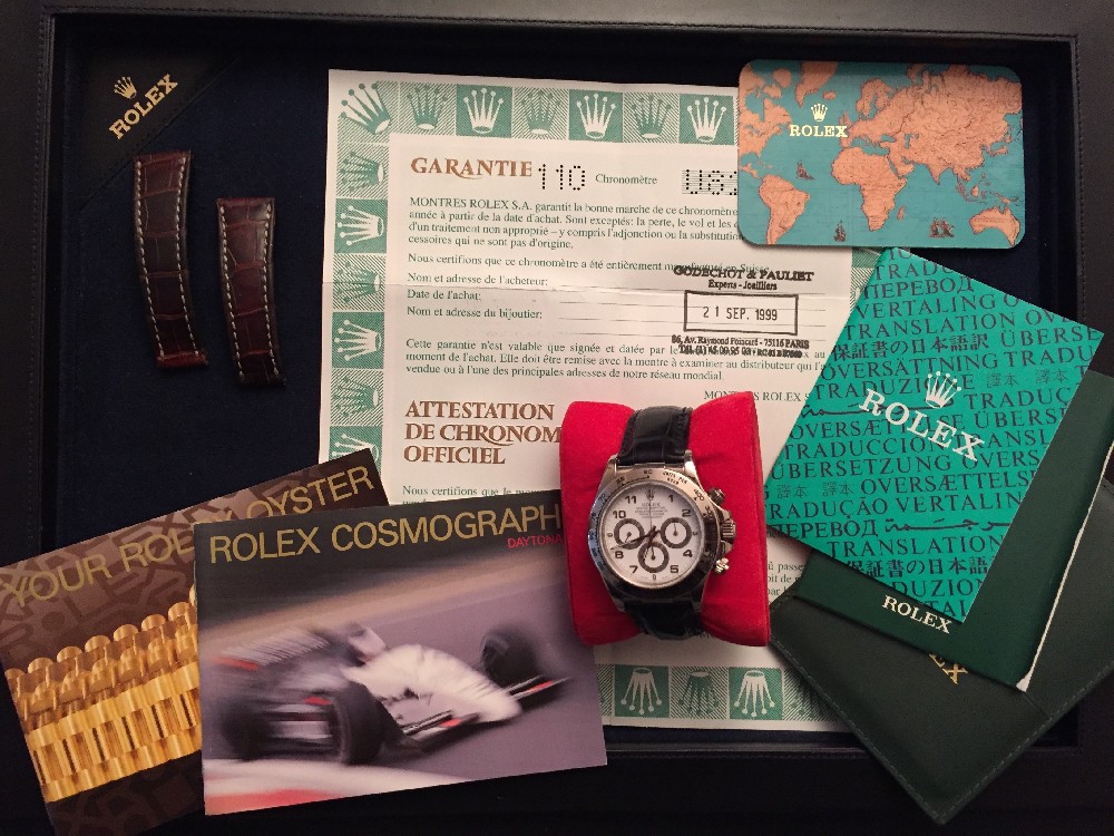 Coin Des Affaires Rolex Daytona 16519 Or Gris Mouvement Zenith Full Set