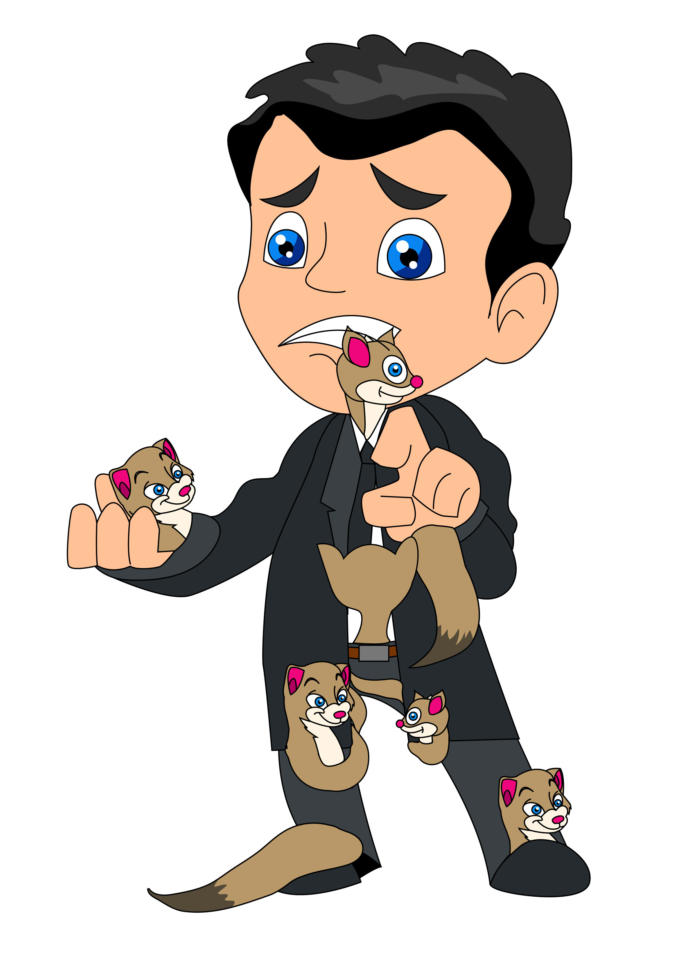 Côte de boeuf is served with the bone still attached and is usually served for two or more people. Un dessin de personnage en couleur sur mesure pour 5⬠| designer | CD