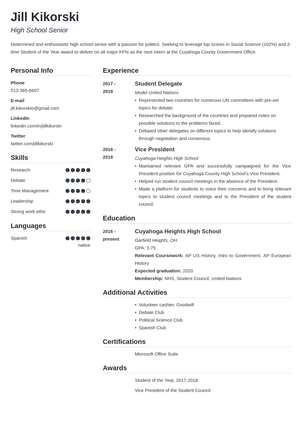 High Schoolers Resume / 10+ High School Student Resume Templates - PDF, DOC | Free - Employers need smart, motivated people like you.