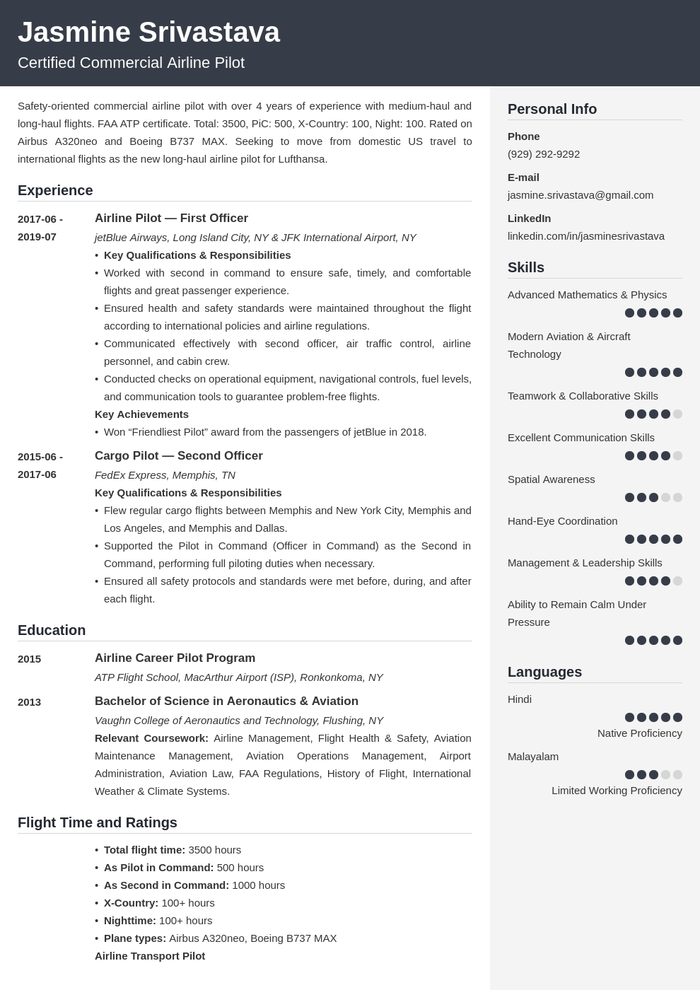 If you want a simple resume template which is basic, minimalist, neat, and uncluttered, we've got over a dozen of the best simple cv . Pilot Resume Template & Examples for Aviation Professionals