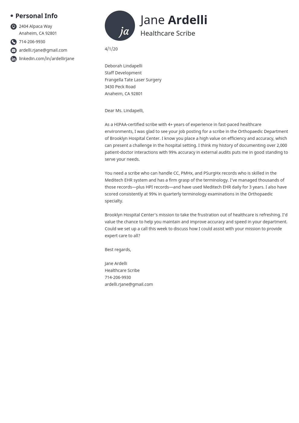 07/10/2021&nbsp;· medical scribe cover letter no experience. Scribe Cover Letter Sample Writing Guide