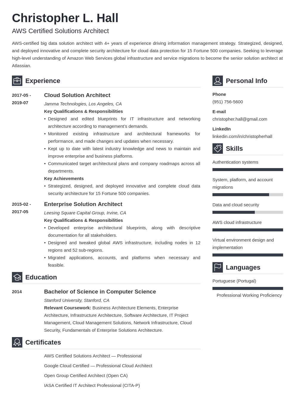 Cover letters tend to get all the attention, but what about including an objective on your resume? Solution Architect Resume Sample with Roles & Responsibilities
