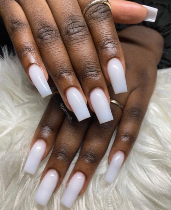 Pastel blue tapered square acrylic nails 084 026 8675. Schedule Appointment With Klawed By K