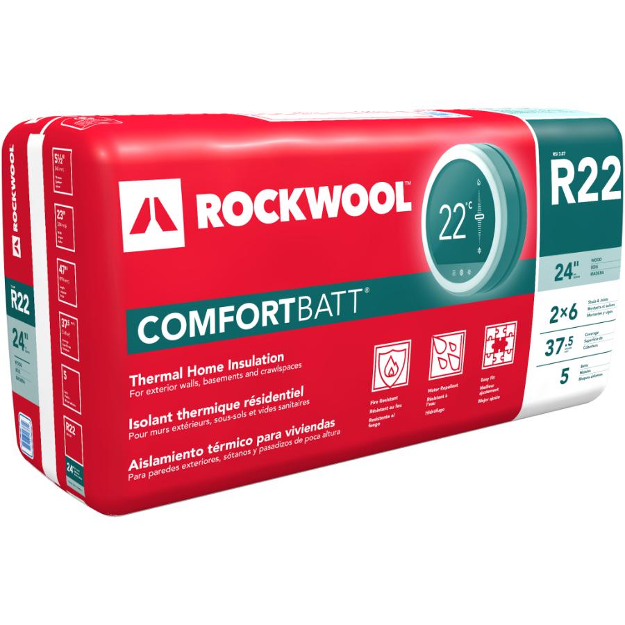 Heating your home with a wood stove is an excellent and affordable addition or alternative to other fuel methods. Rockwool R22x23" Comfortbatt Wood Stud Insulation, covers