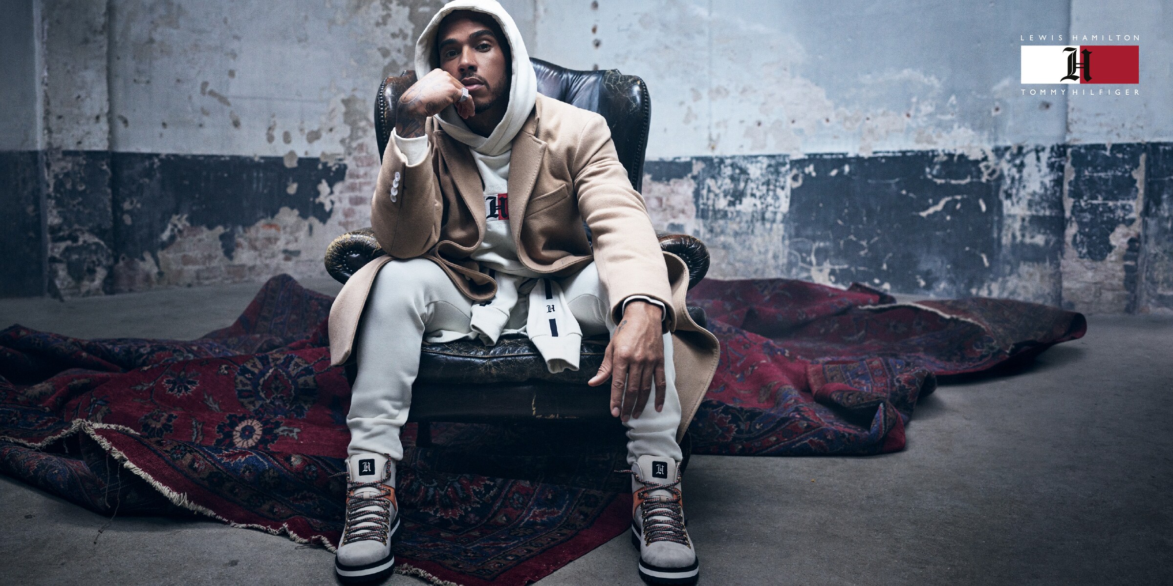 Rote business melvin & hamilton lewis herrenhalbschuhe mit schnürsenkel . Lewis Hamilton Fur Tommy Hilfiger About You