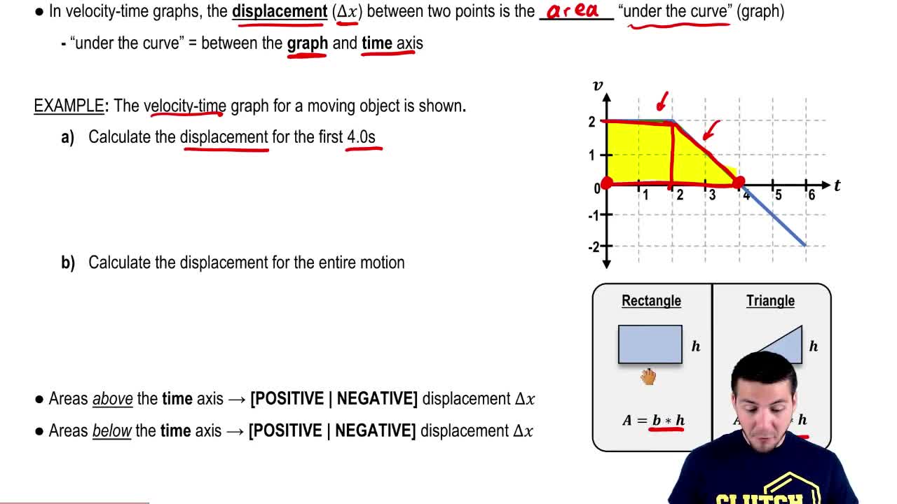 Distance time graphs the slope of a distance time graph will tell us the velocity of the object. Calculating Displacement From Velocity Time Graphs Physics Video Clutch Prep