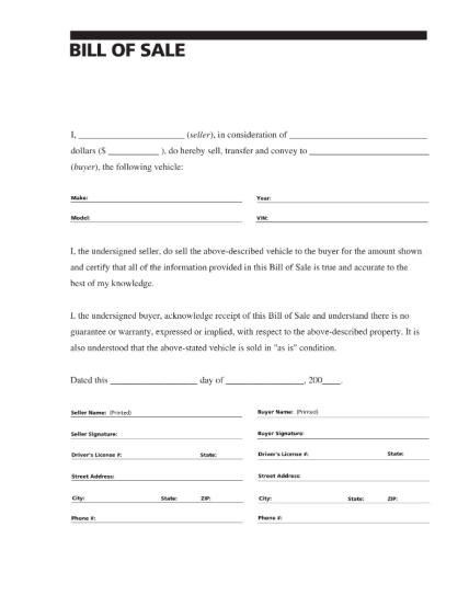 26 car bill of sale template free to edit download print cocodoc