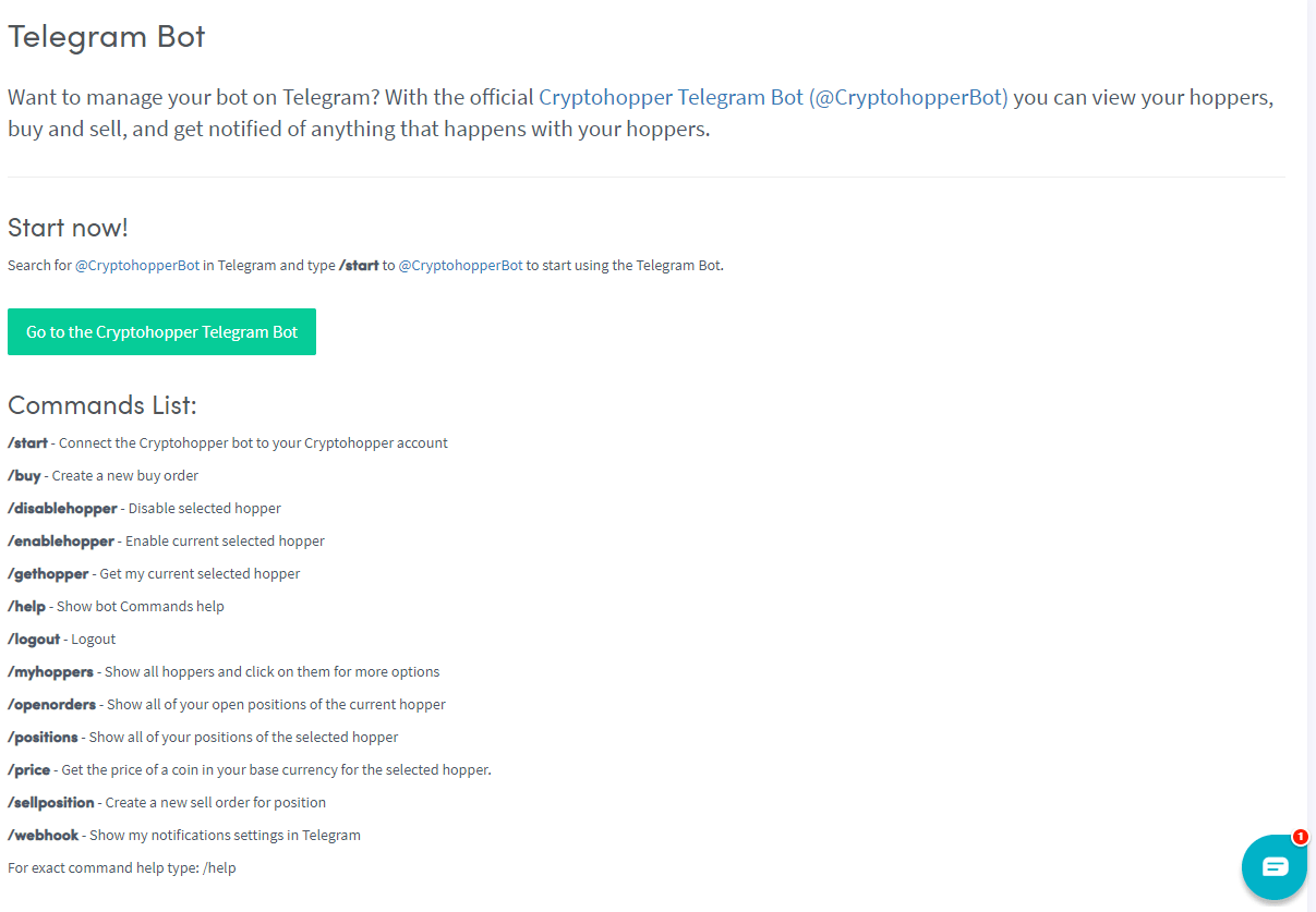 Bitcoin bullets® (@bitcoinbullets) · 5. Telegram Bot Cryptohopper Documentation
