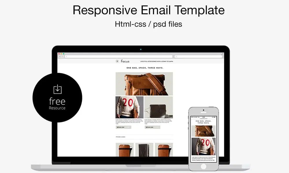 A great ecommerce email template perfect for presenting brand services or courses to your email subscribers. Free Email Newsletter Templates Psd Css Author