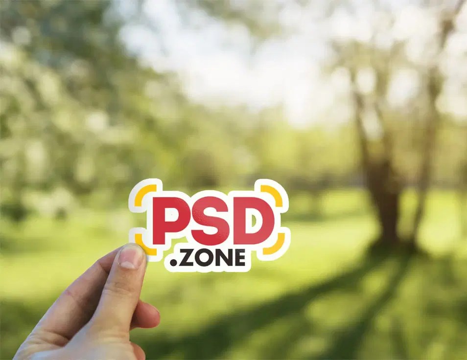 Here is a free hand holding dl size flyer mockup which is great for showcasing your dl flyer and brochure designs. Hand Holding Sticker Mockup Psd Css Author