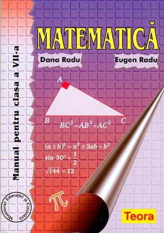 Matematica Manual Clasa A Vii A Dana Radu Eugen Radu