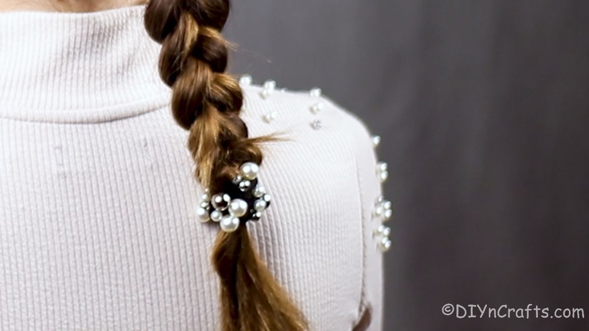 beaded tie on end of braid