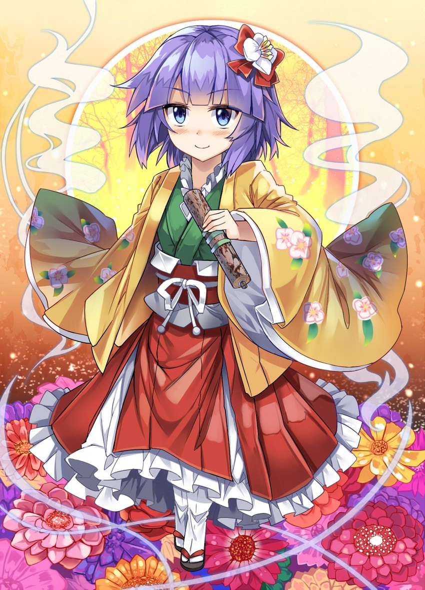 Details of christmas tree with blue decorations. hieda no akyuu (touhou) drawn by e.o. | Danbooru