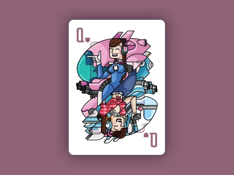 50s 60s svg png pack vector art file instant download design cut print. Overwatch Card Deck D Va By Anthony Mendes On Dribbble