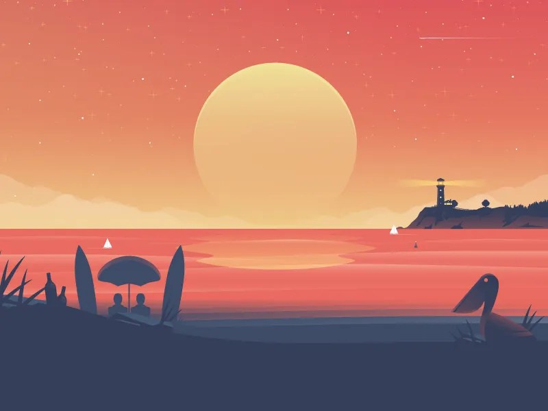 Welcome to lighthouse aesthetics welcome to my online retail space! Sunset by Nick Slater on Dribbble