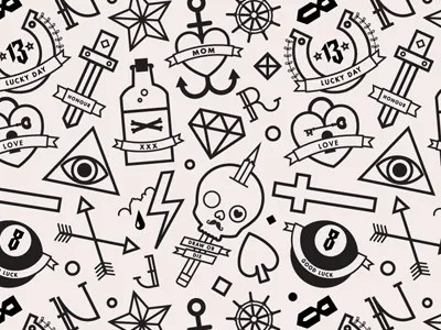 Tattoo Pattern Final By Neil Rook On Dribbble 300_x_400_png