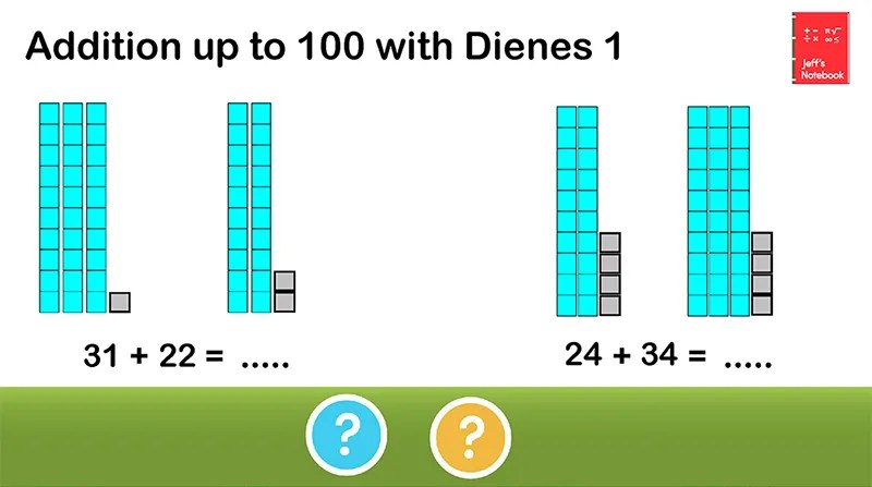 interactive pdfs add subtract up to 100 with dienes adobe education exchange