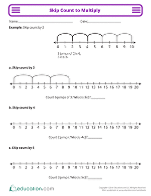 browse printable multiplication and skip counting worksheets education com