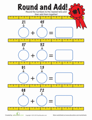 estimating sums worksheet education com