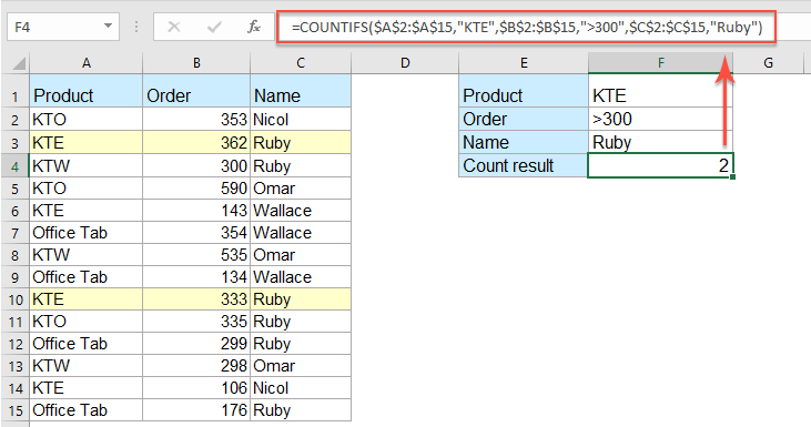 How to use countif in excel. How To Countif With Multiple Criteria In Excel