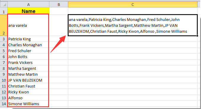 Bagaimana cara menggabungkan beberapa baris menjadi satu sel di Excel?