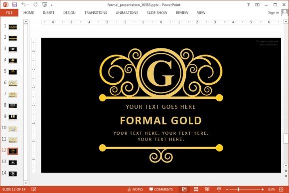 Animated PowerPoint Template For Formal Presentations