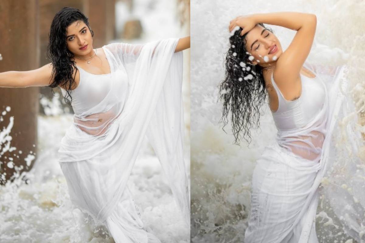 வெள்ளை நிற புடவையில் தண்ணீரில் நனைந்தபடி பிக்பாஸ் கெமி வெளியிட்ட போட்டோஸ் வெள்ளை நிற புடவையில் தண்ணீரில் நனைந்தபடி பிக்பாஸ் கெமி வெளியிட்ட போட்டோஸ்