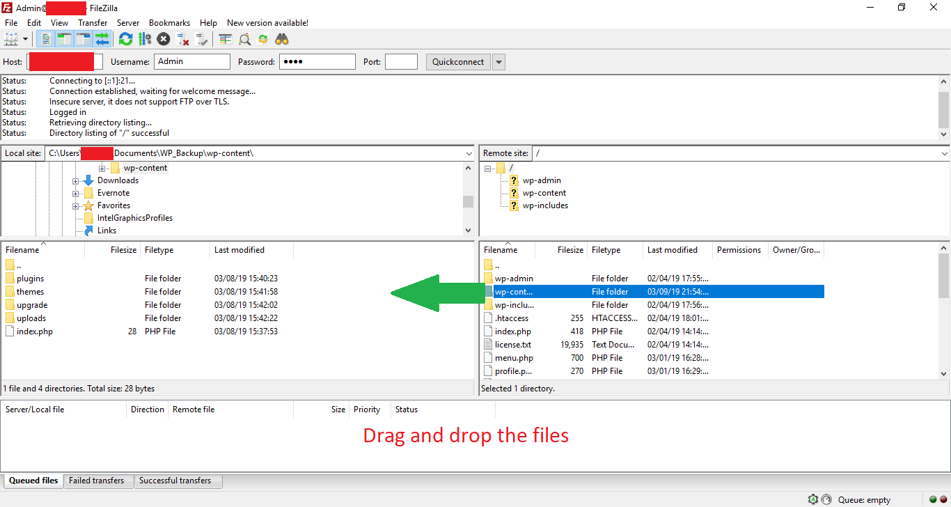 Right click the files you want . How To Backup Wordpress Site Files And Databases Learnwoo