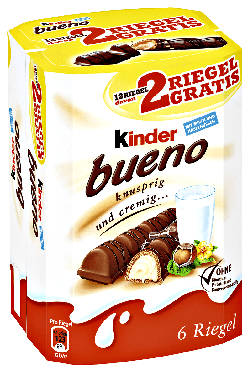 Nun den quark glattrühren und die sahne vorsichtig unterheben. Kinder Bueno Schokoladenriegel Kinder Bueno 215 G Packung Metro