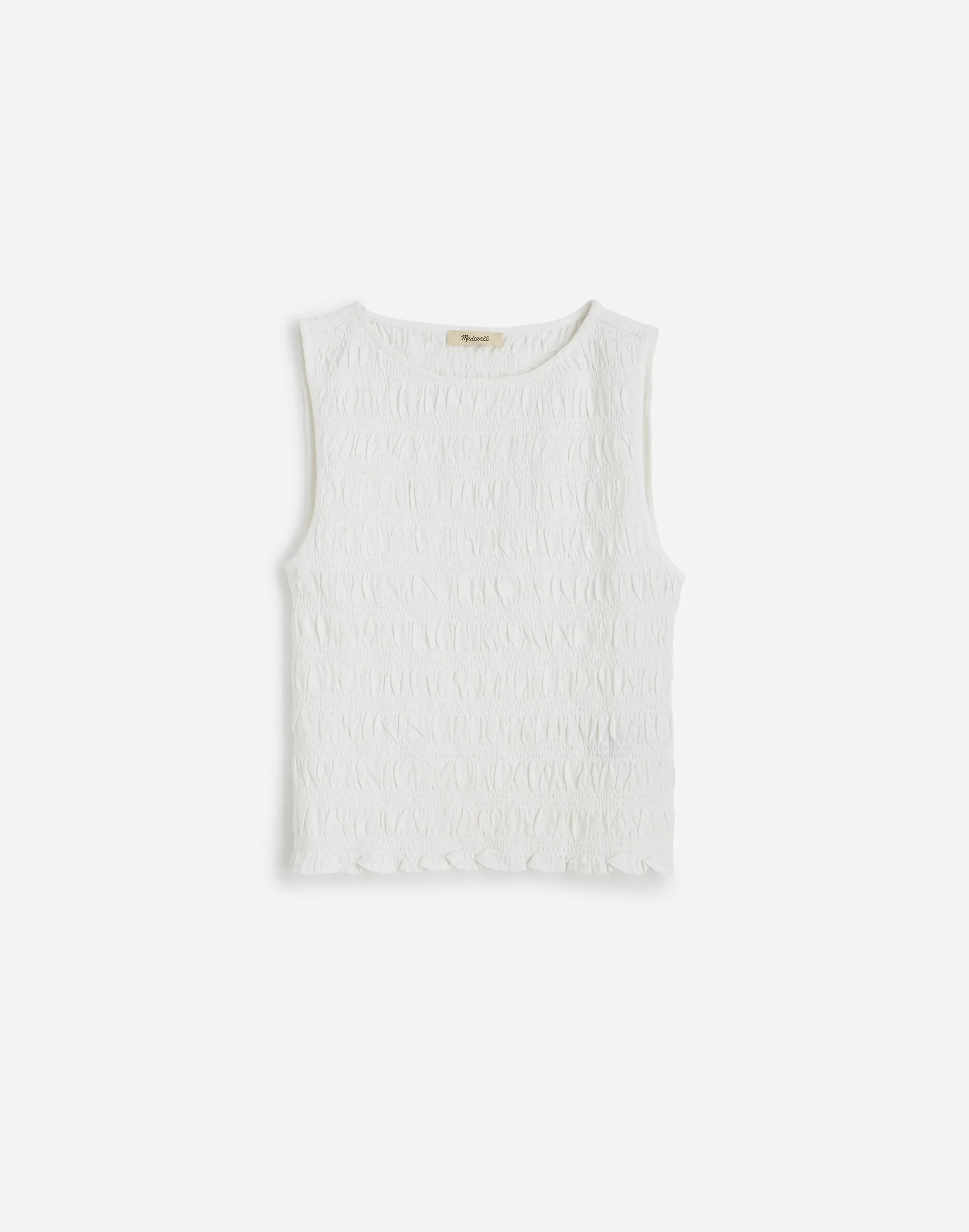 Smocked Boatneck Tank