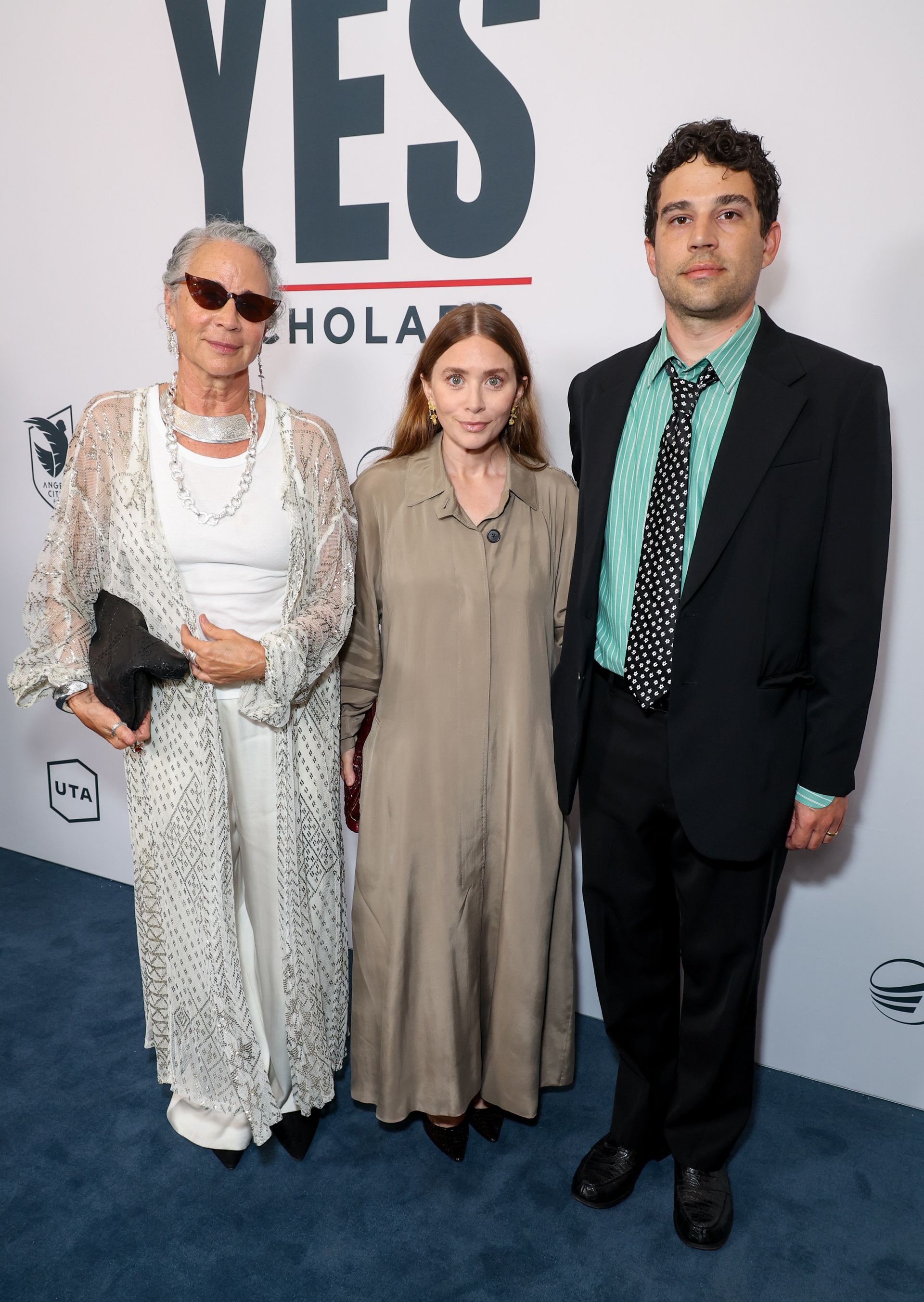Lisa Eisner, Ashley Olsen, Louis Eisner at the YES Scholars 25th Anniversary Gala held at the Bel-Air Country Club on September 04, 2025 in Los Angeles, California. (Photo by JC Olivera/Variety via Getty Images)