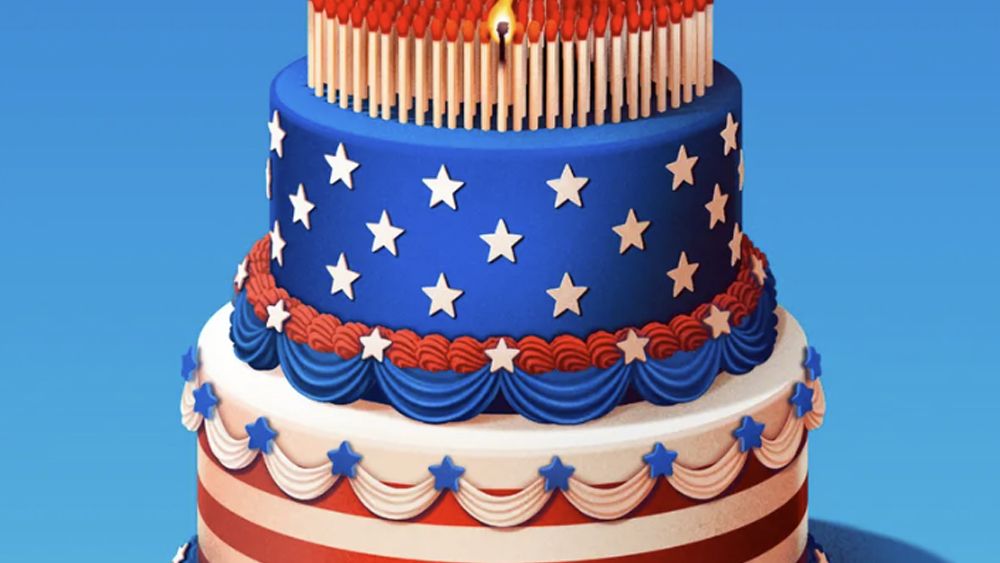 The Economist’s provocative America at 250 cover art has a tiny Trump-shaped design detail The Economist’s provocative America at 250 cover art has a tiny Trump-shaped design detail