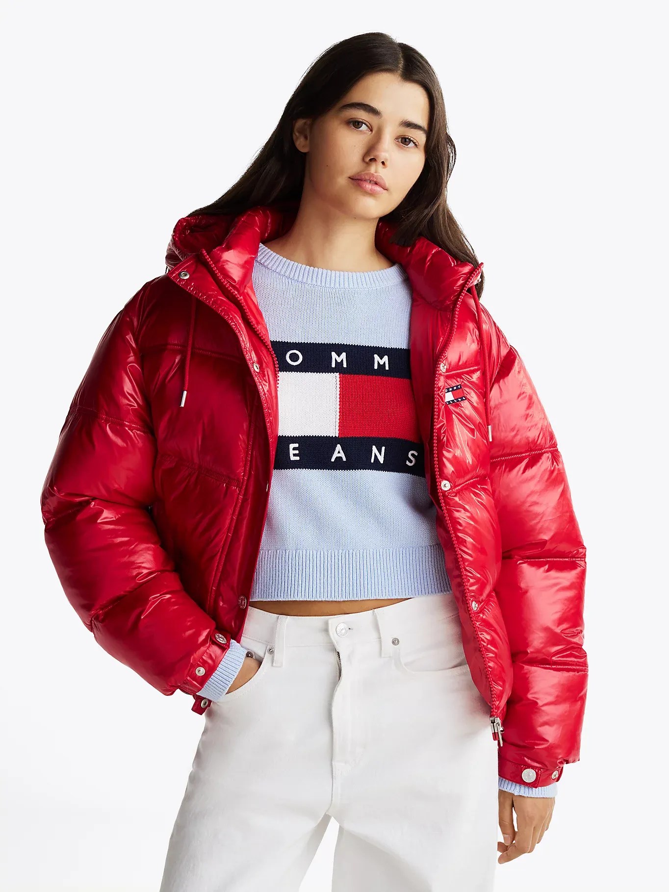 Tommy Hilfiger, Shiny Hooded Puffer Jacket