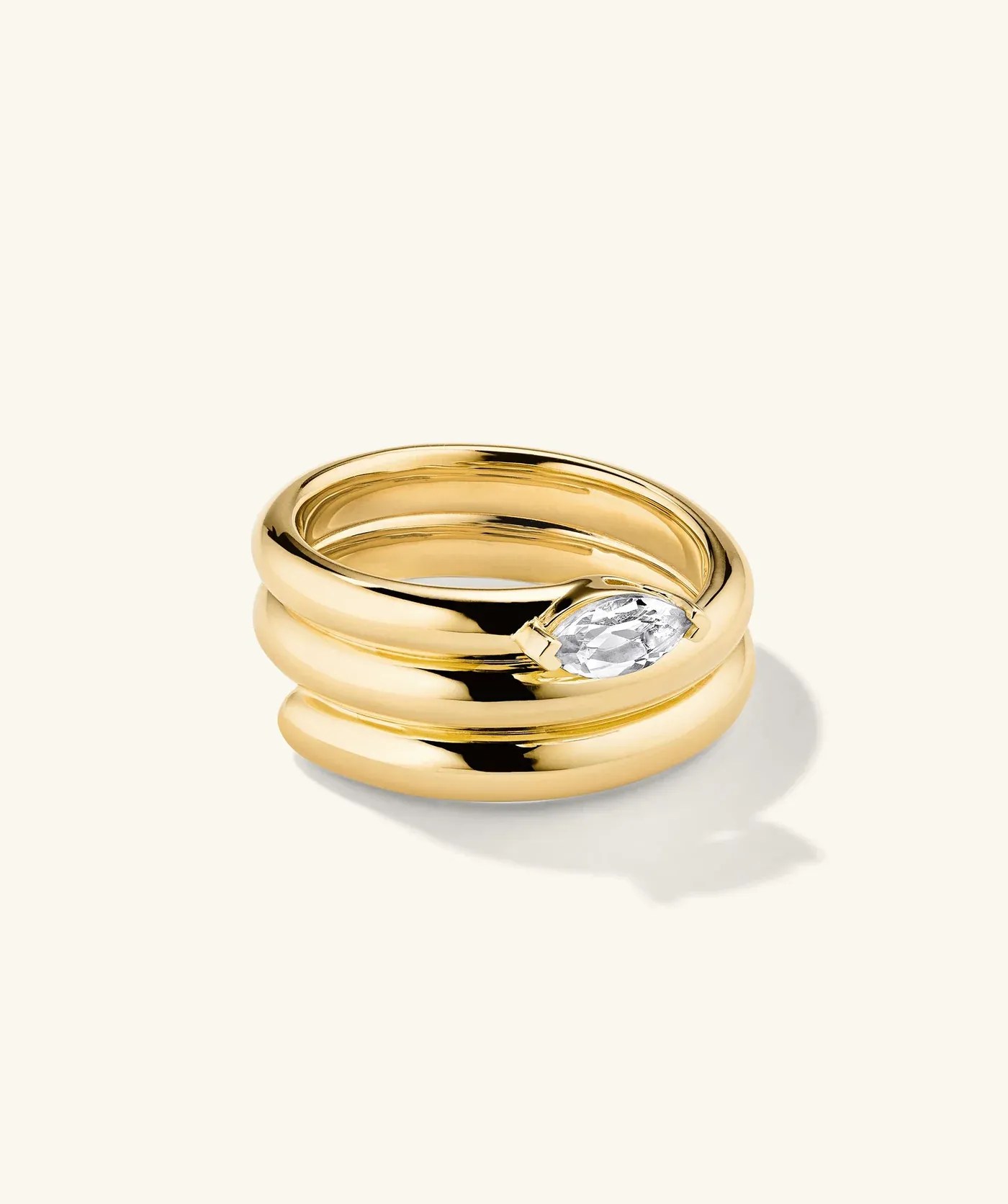 Mejuri, Boa Gemstone Coil Ring