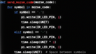 Script Python para traducir código Morse y enviar mensajes