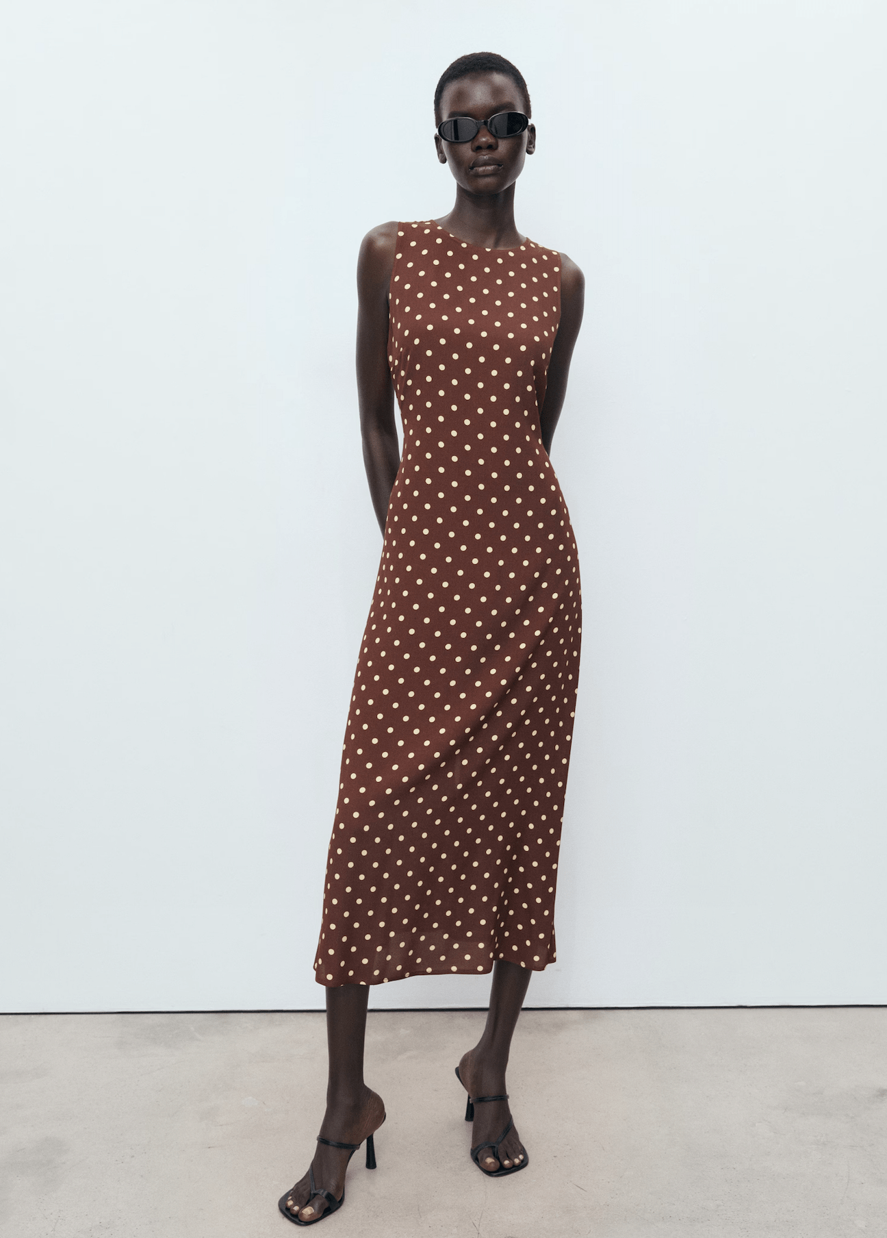 MANGO, Polka Dot Midi Dress - Women | Mango United Kingdom