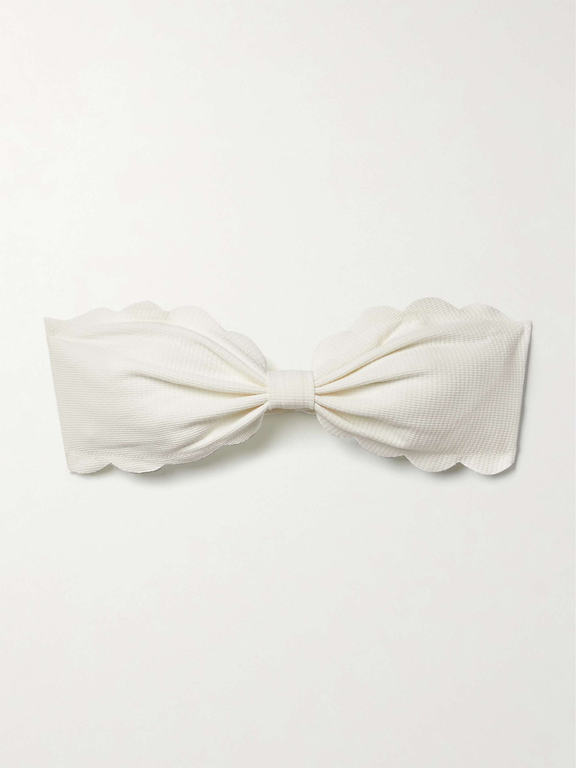 Antibes Recycled-Seersucker Bikini Top