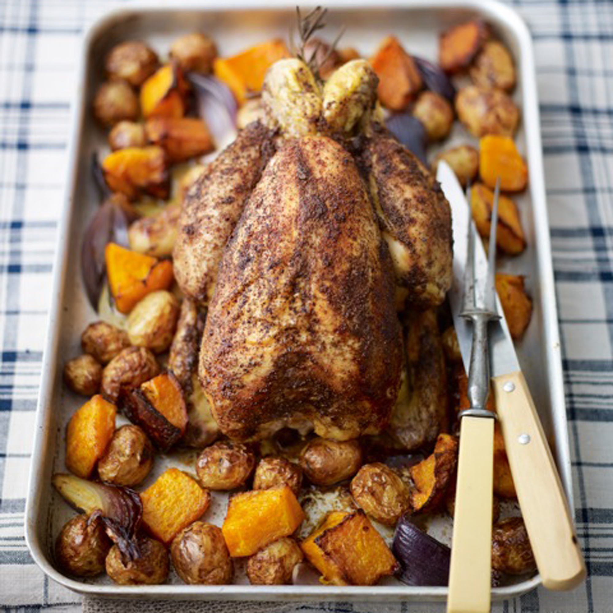 3 easy weeknight chicken dinners with loads of satisfying flavor we may earn commission from links on this page, but we only recommend products we back. Middle Eastern Roast Chicken With Sumac Lemon And Rosemary Dinner Recipes Woman Home
