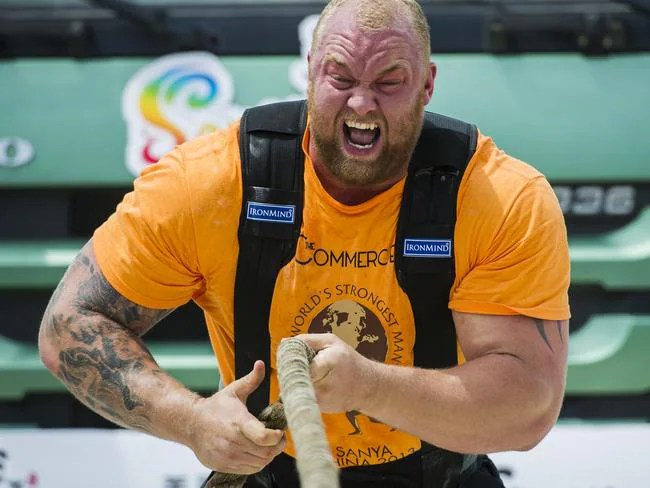 How's the bench press challenge going? Game of Thrones actor Hafthor Julius Bjornsson is the