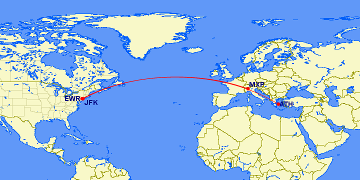 New york jfk lisbon lis madrid mad athens ath. Redeeming Miles For Emirates Flights From New York To Milan Athens One Mile At A Time